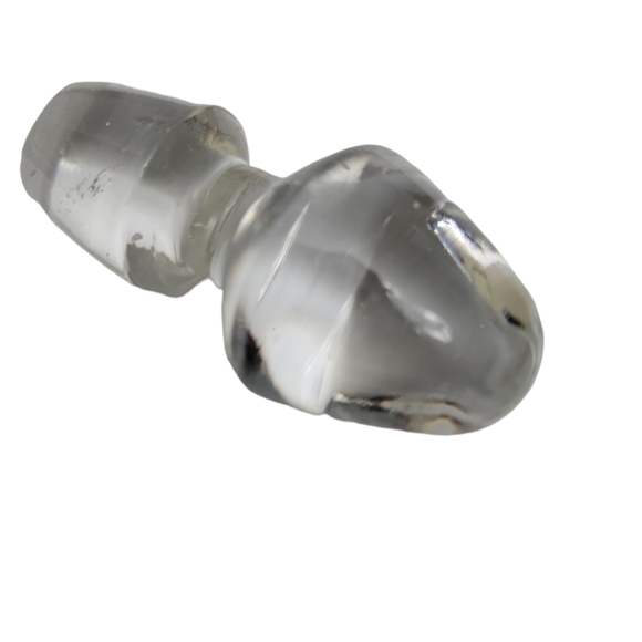 Vintage Unbranded Clear Glass Perfume Stopper 2 1/4 Tall - Picture 4 of 5